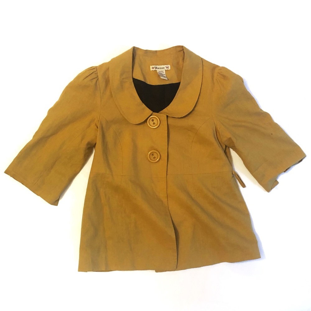 Mustard Short Sleeve Blazer